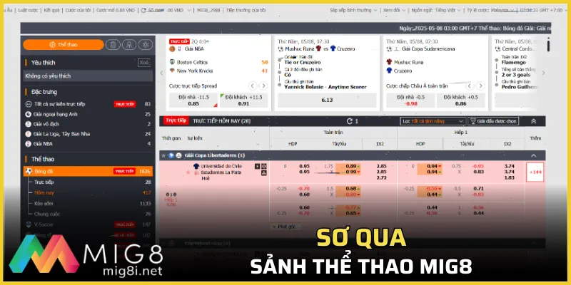 Sơ qua về sảnh thể thao Mig8